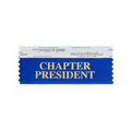 Chapter President Award Ribbon w/ Gold Foil Imprint (4"x1 5/8")